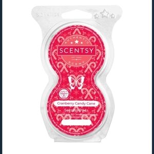 Scentsy Cranberry Candy Cane Scent Pods Pomegranate Peppermint Sticks Two Pack